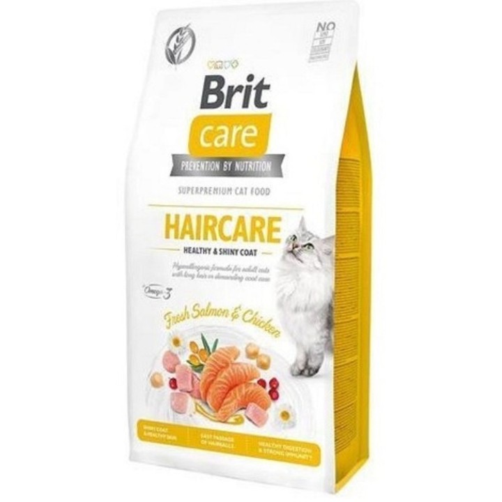 Brit Care 7,0kg cat Haircare Healthy & Shiny coat,  Grain-Free AKCE